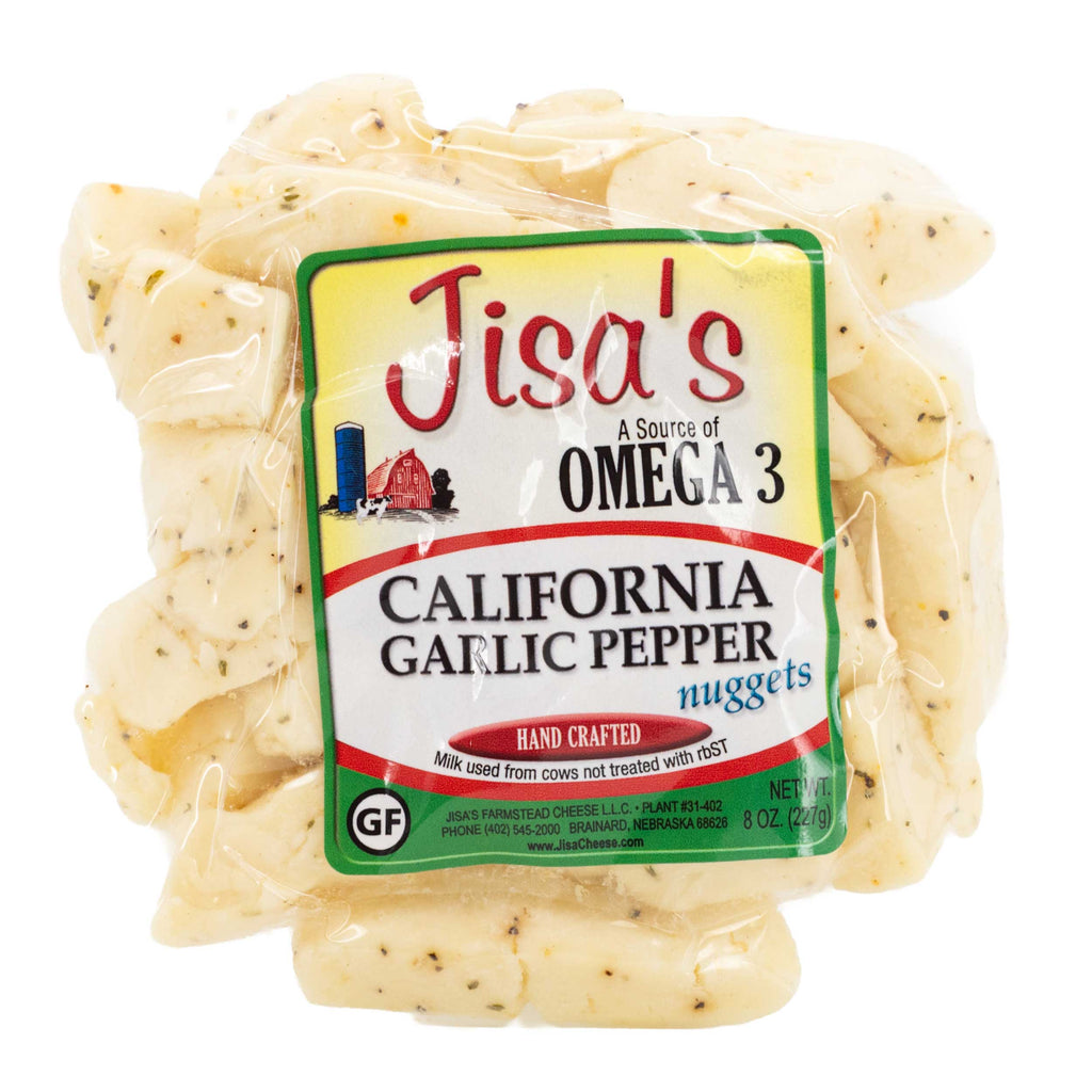 Cheese 6 Piece Sampler | Garlic Pepper, Cheddar, Havarti, Jalapeno, Spinach & Artichoke, Bacon | Jisa's Farmstead Cheese