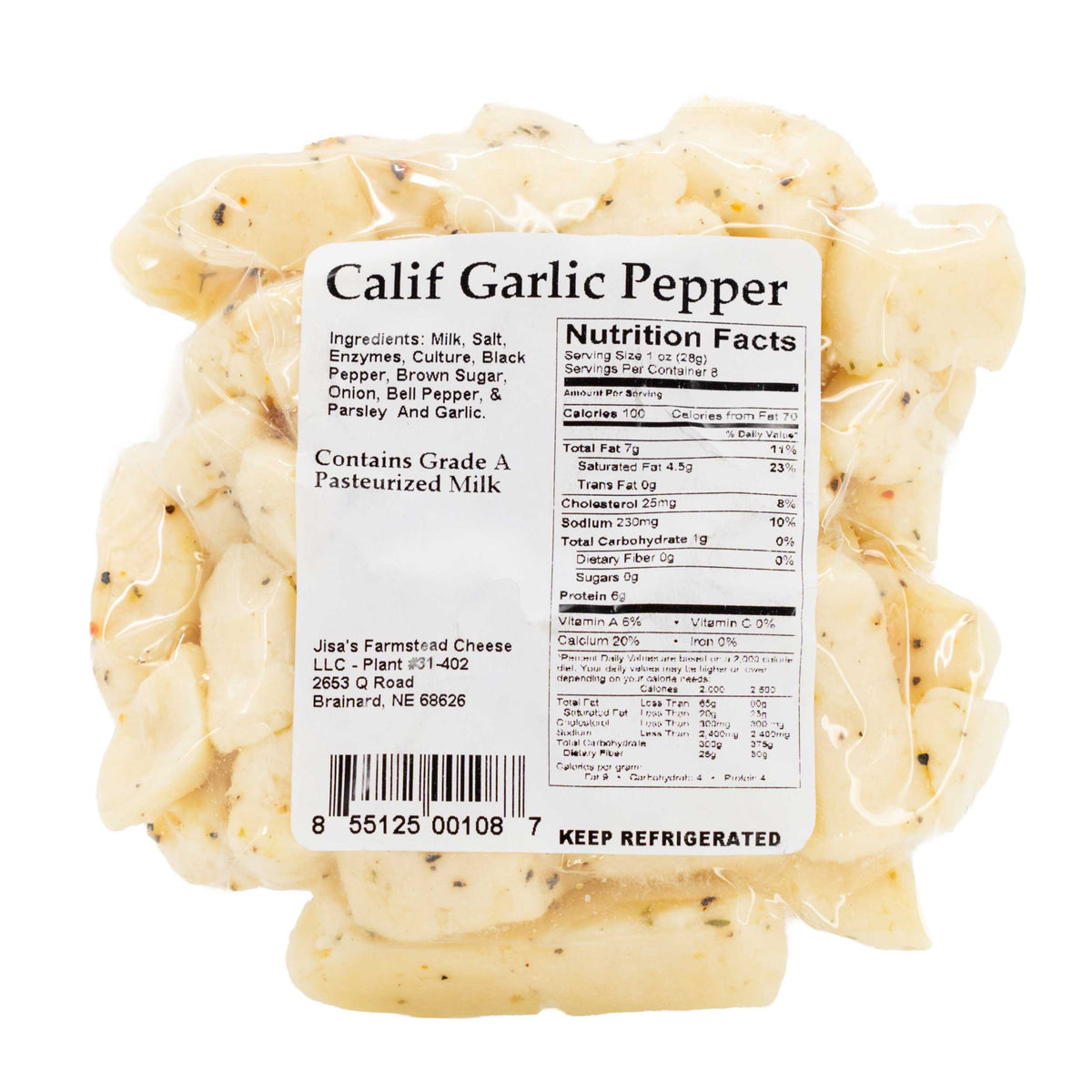 Cheese 6 Piece Sampler | Garlic Pepper, Dill, Havarti Bell, Tomato Basil, Garden Herb, Garlic Parsley | Jisa's Farmstead Cheese