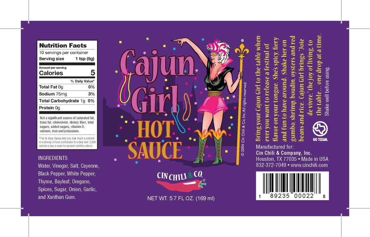 Cajun Girl Louisiana-Style Hot Sauce