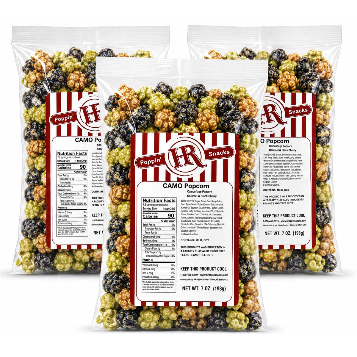 Camo Popcorn | Pack of 3 | 5 oz | HR Poppin' Snacks