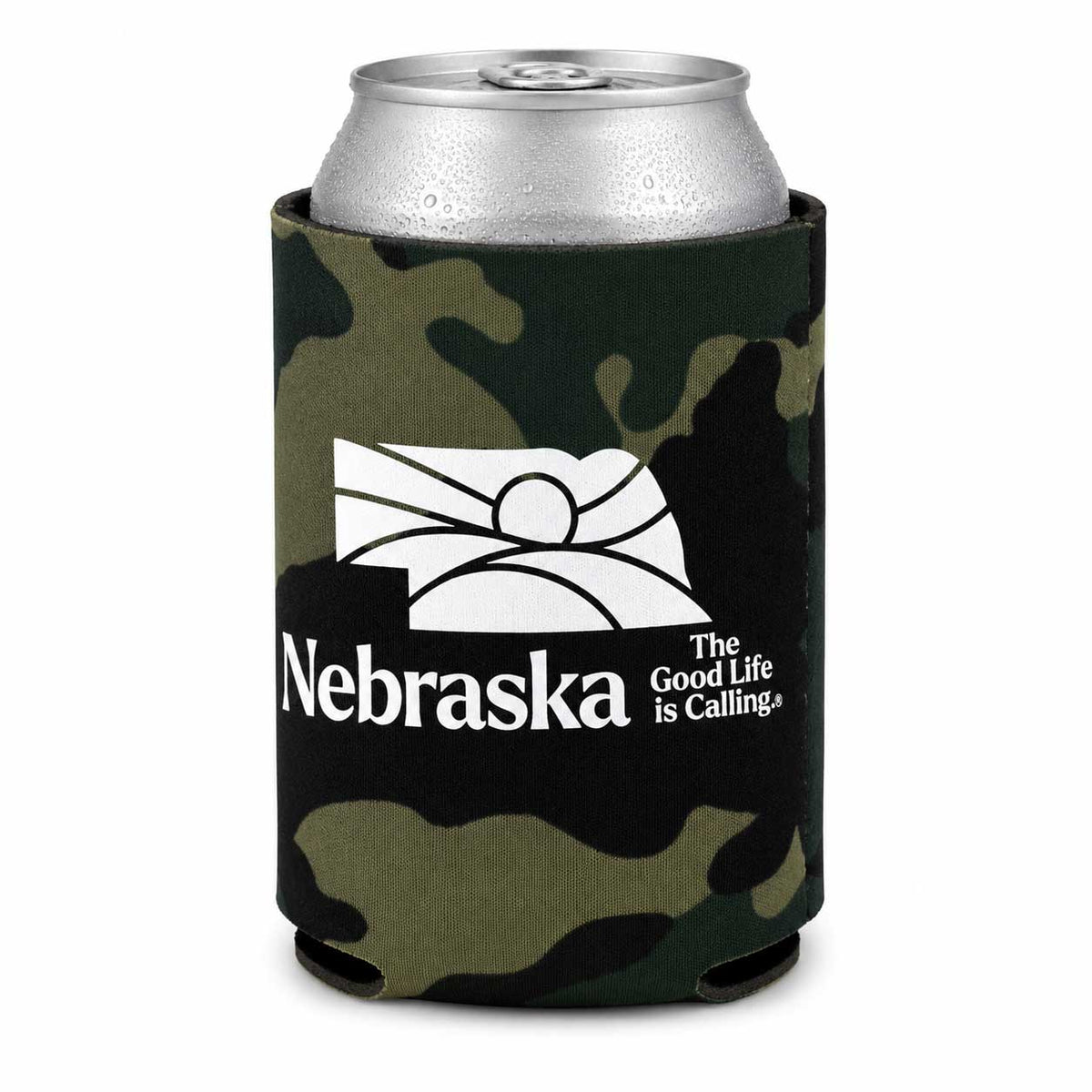 Green Camo Koozie | Nebraska Department of Economic Development