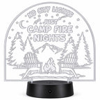 Inspirational LED Lighted Plaque | No City Lights Just Campfire Nights | Glowing Creation