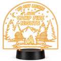 Inspirational LED Lighted Plaque | No City Lights Just Campfire Nights | Glowing Creation
