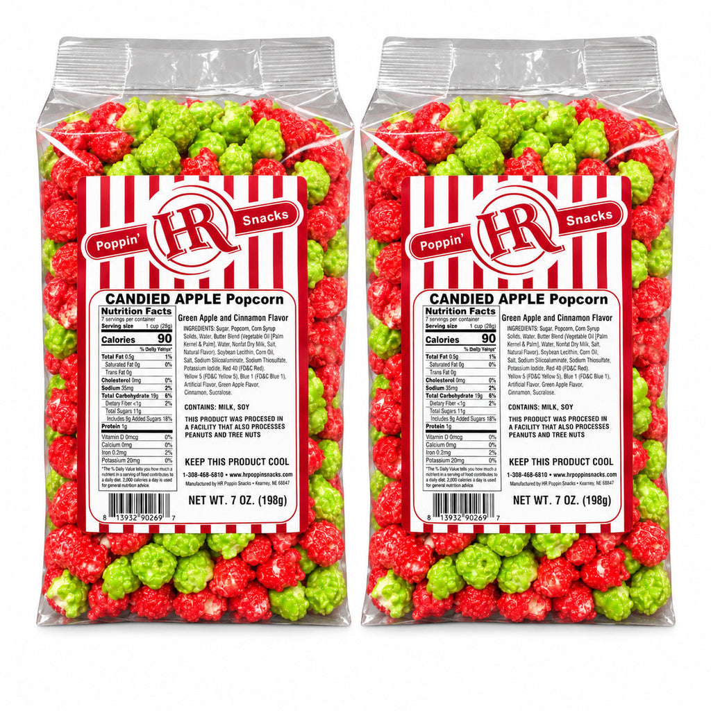 Candied Apple Popcorn | 5 oz | Pack of 2 | HR Poppin' Snacks