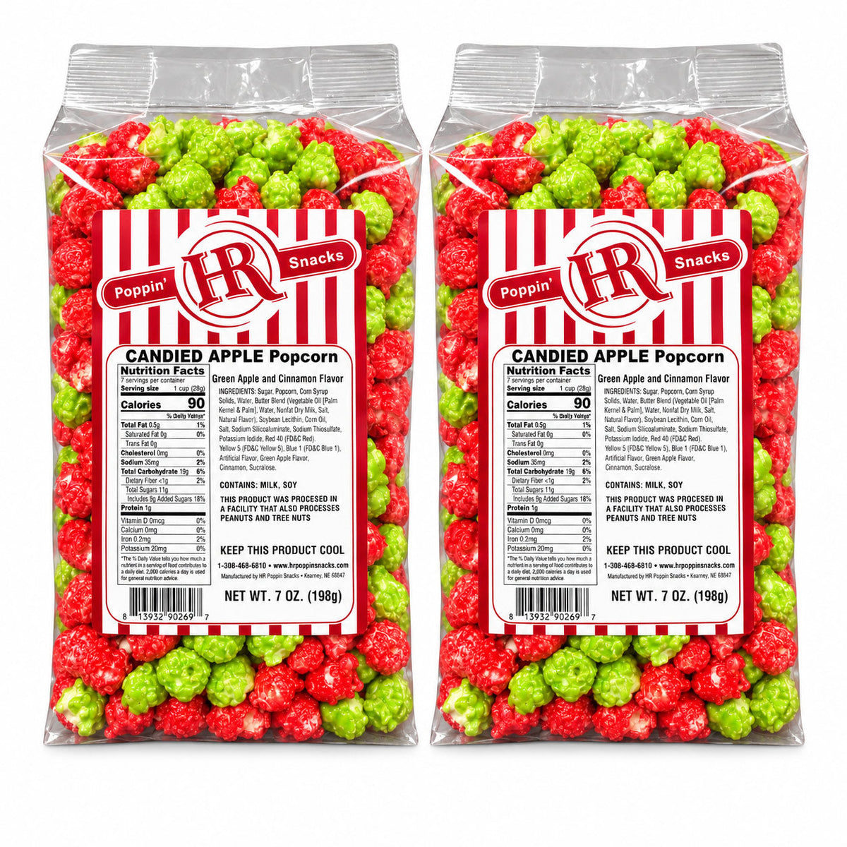Candied Apple Popcorn | 5 oz | Pack of 2 | HR Poppin' Snacks