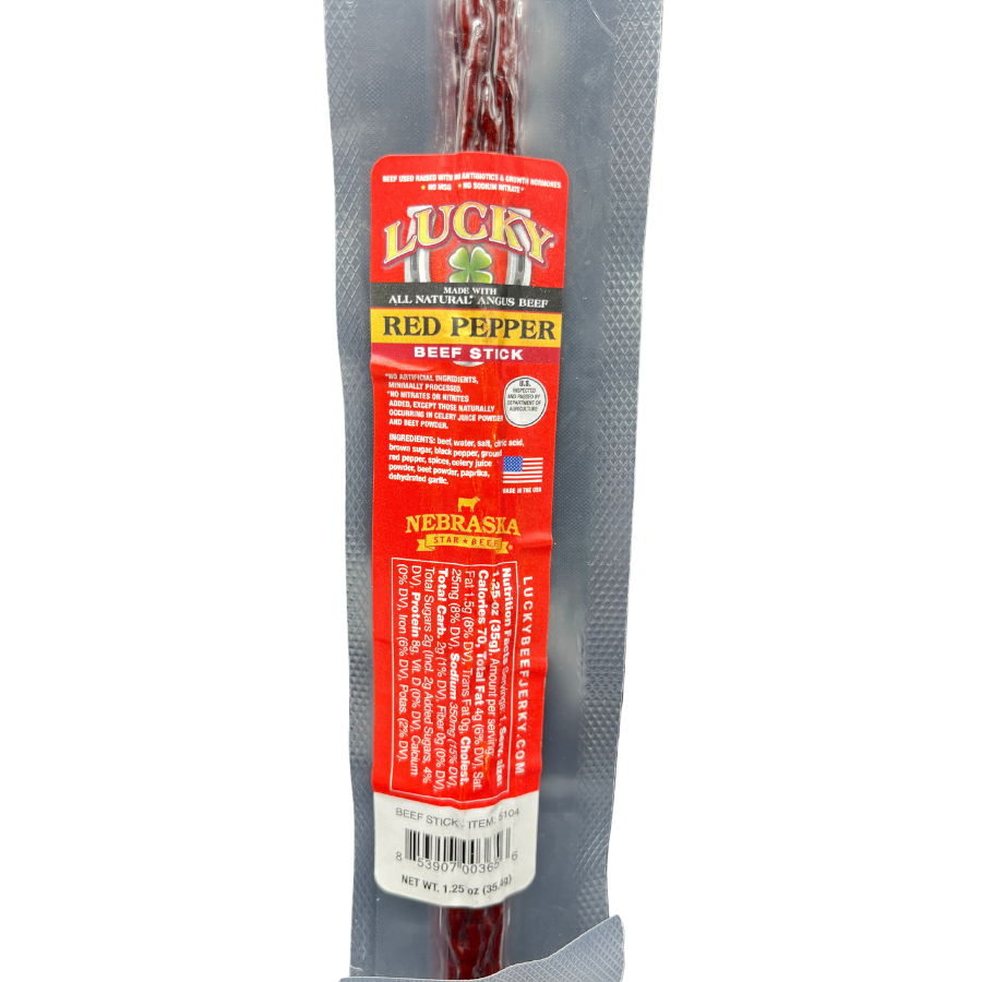 Red Pepper Beef Stick | Pack of 12 | 1.25 oz | Nebraska Star Beef