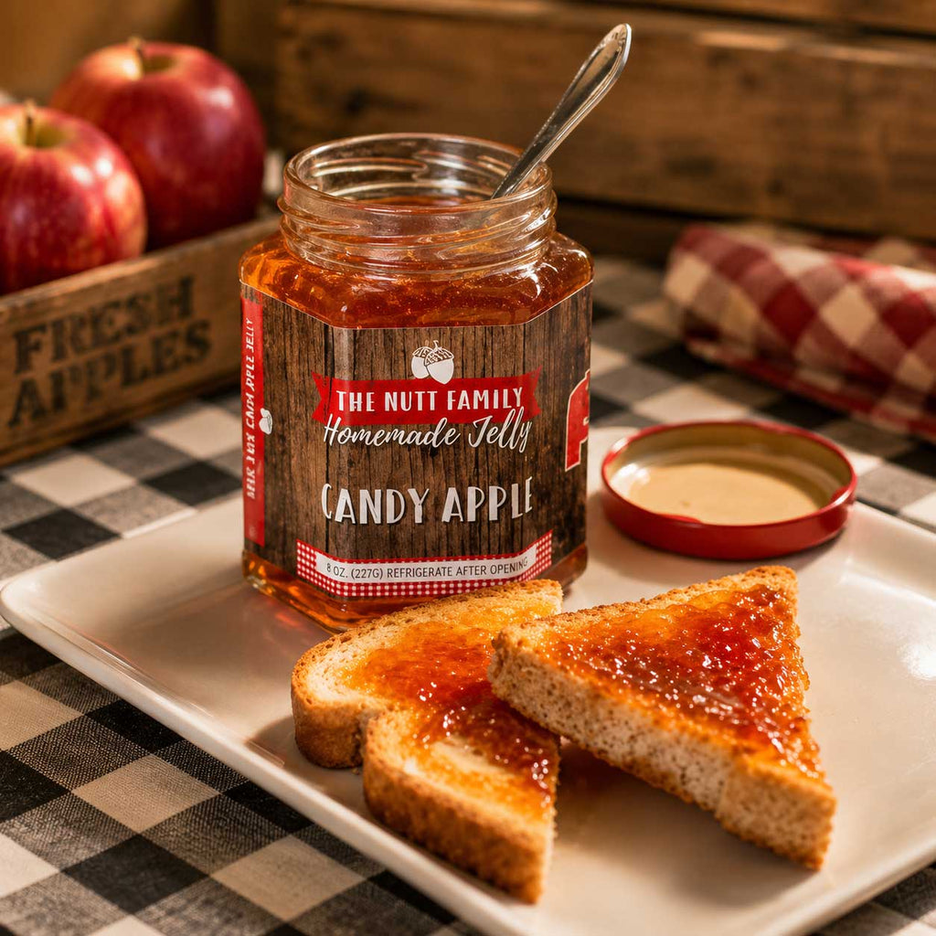 Candy Apple Jelly | Pack of 4 | 9 oz | Nutt Family Jams & Jellies