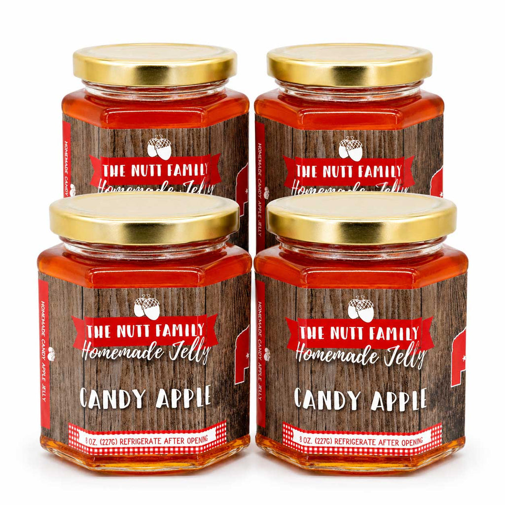 Candy Apple Jelly | Pack of 4 | 9 oz | Nutt Family Jams & Jellies