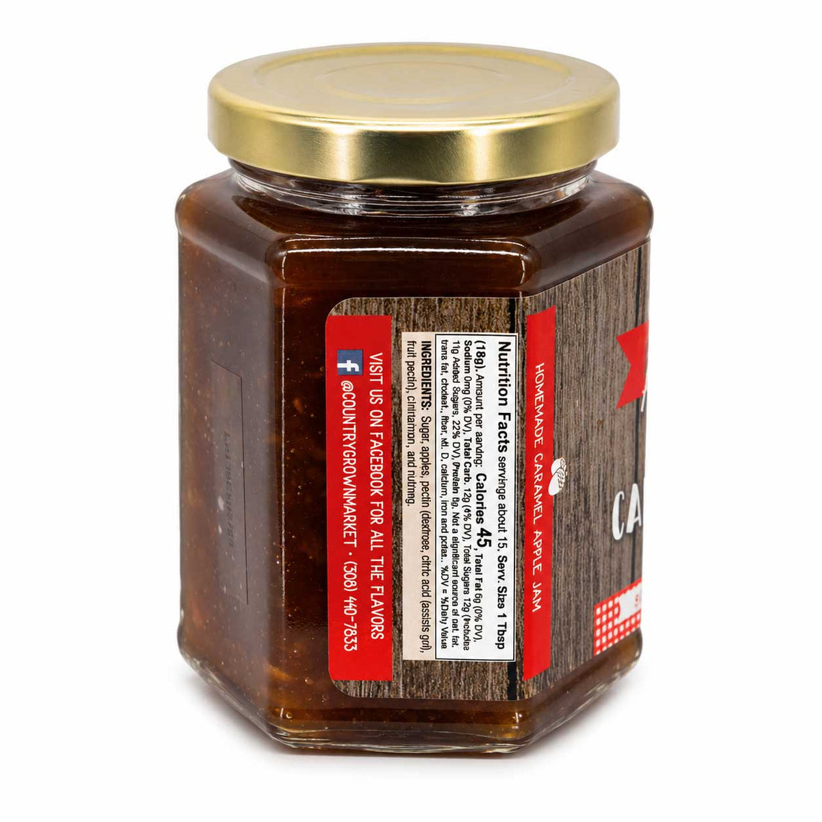 Caramel Apple Jam | Pack of 4 | 9 oz | Nutt Family Jams & Jellies