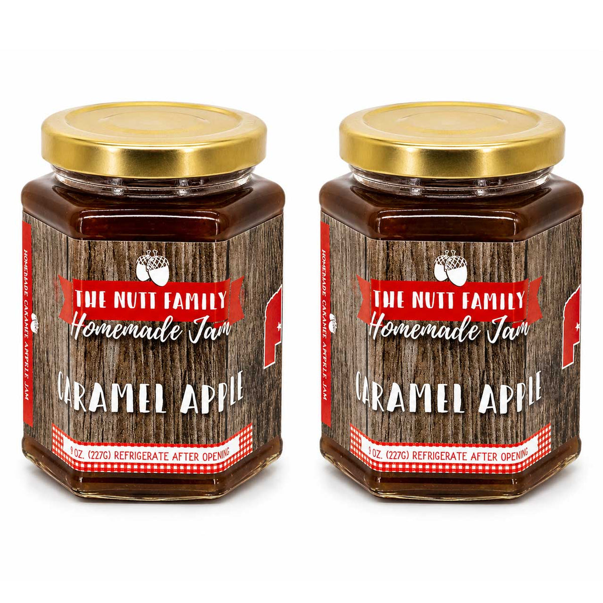 Caramel Apple Jam | Pack of 2 | 9 oz | Nutt Family Jams & Jellies