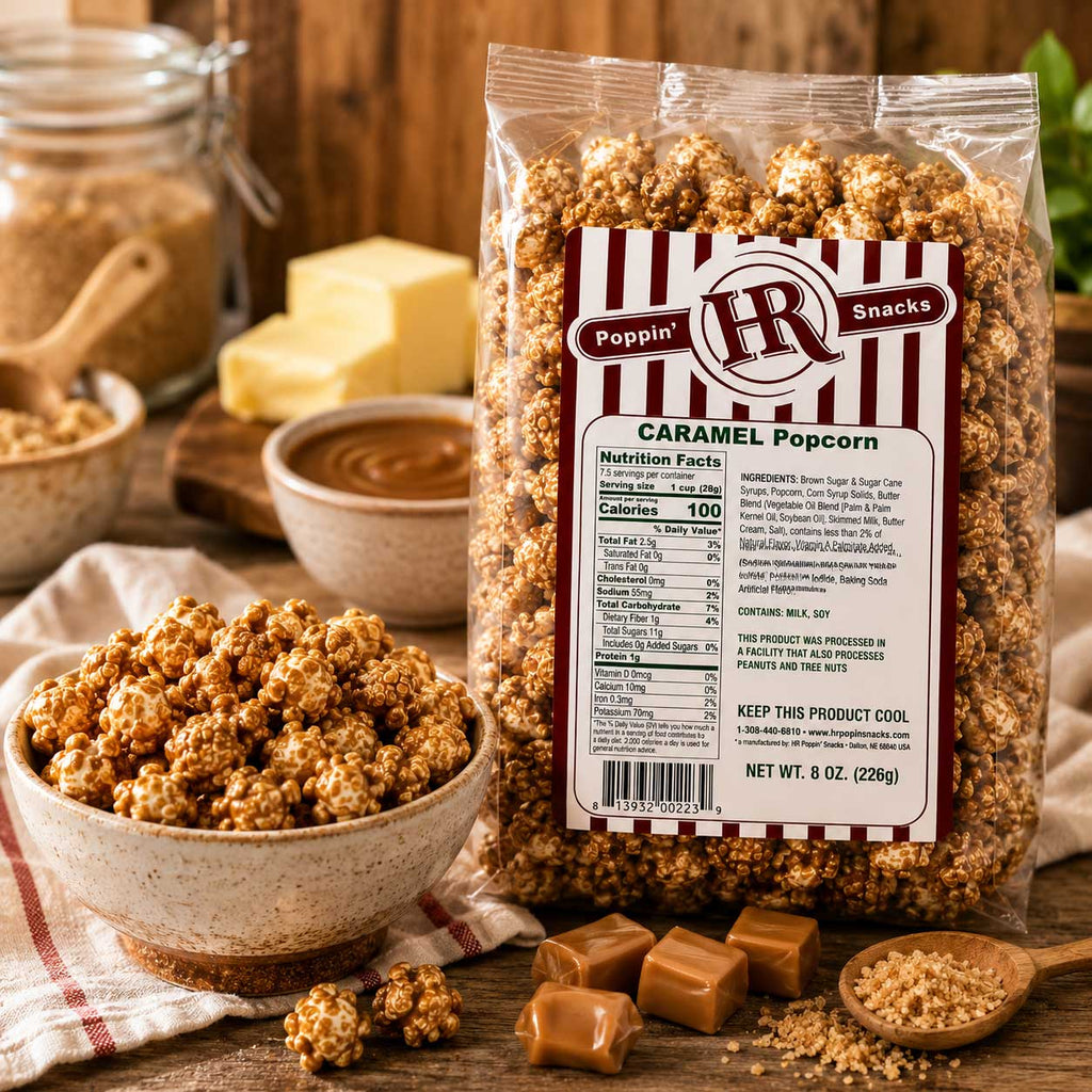 Caramel Popcorn | Pack of 3 | 6.3 oz | HR Poppin' Snacks