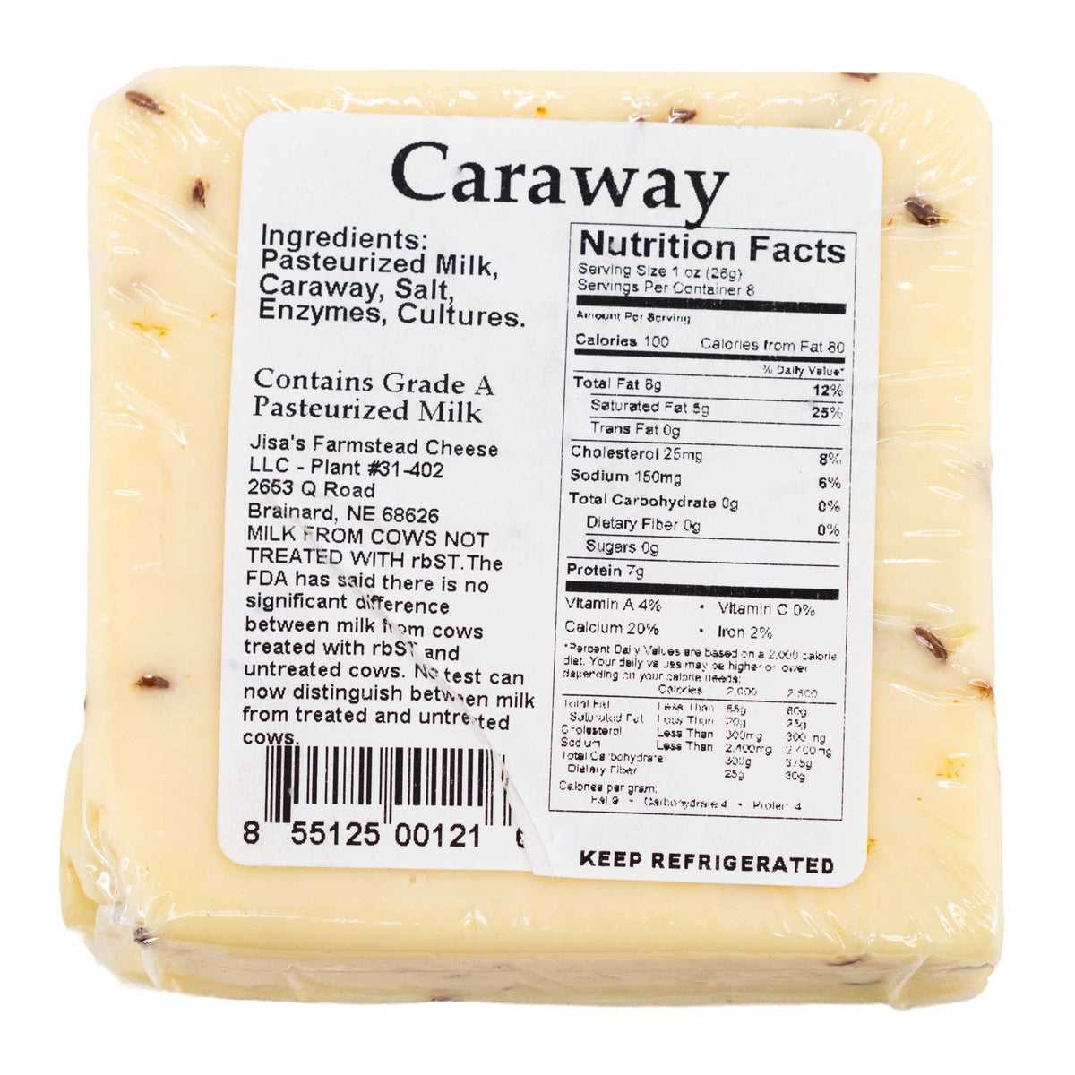 Cheese 6 Piece Sampler | Cheddar, Garden Herb, Havarti, Spinach & Artichoke, Caraway, Dill | Jisa's Farmstead Cheese