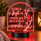 Inspirational LED Lighted Plaque | It’s Hard to Forget Someone Who Gave Us So Much to Remember | Glowing Creation