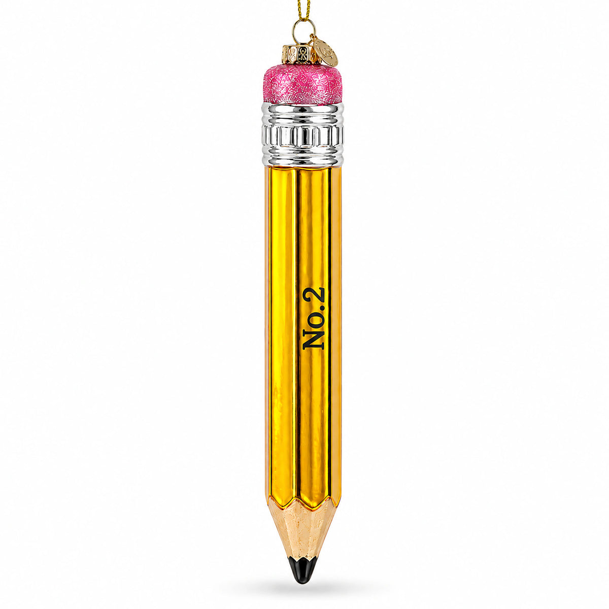 Pencil Glass Christmas Ornament