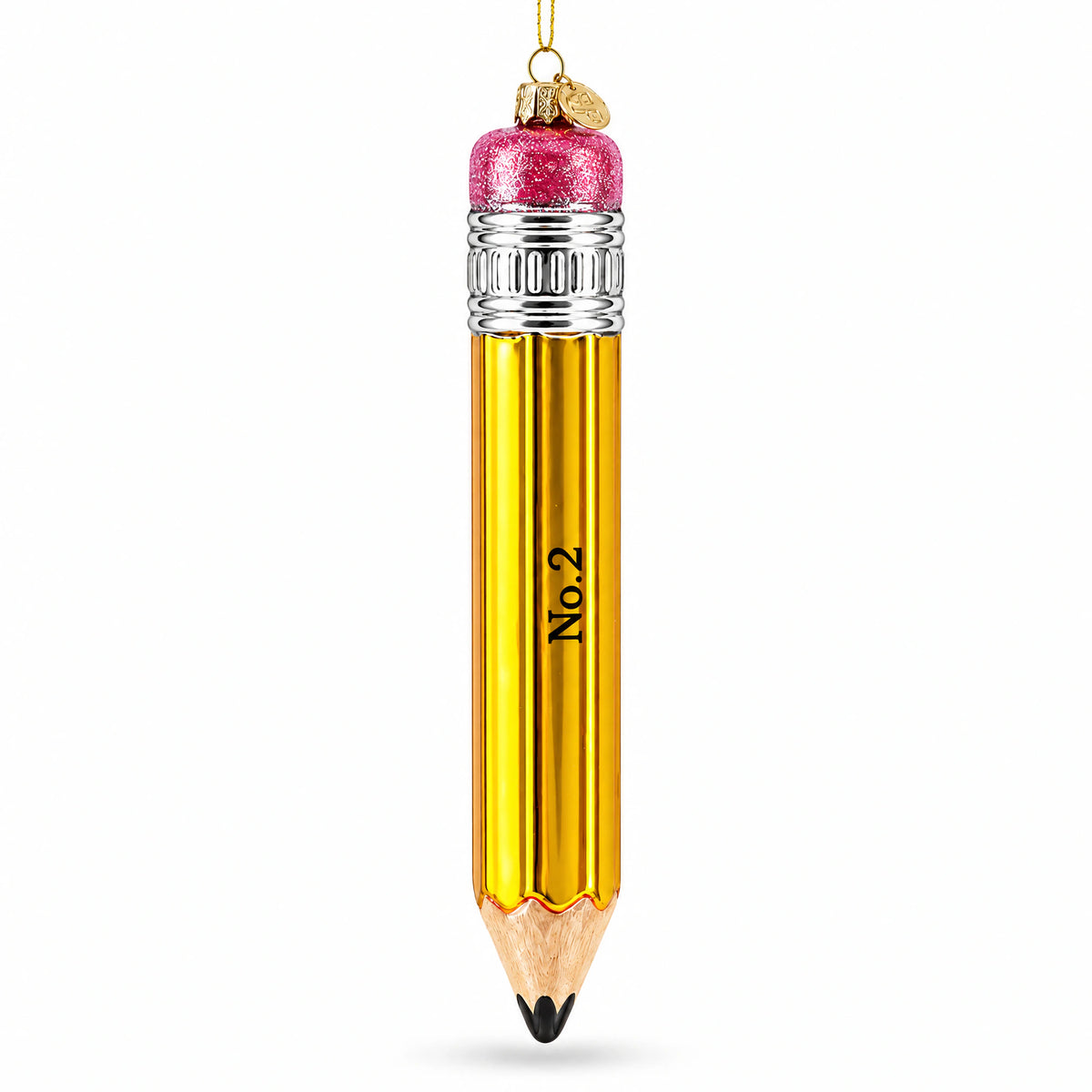 Pencil Glass Christmas Ornament