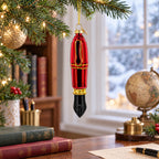 Red Fountain Pen Glass Christmas Ornament