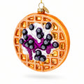 Blueberry Waffle Glass Christmas Ornament