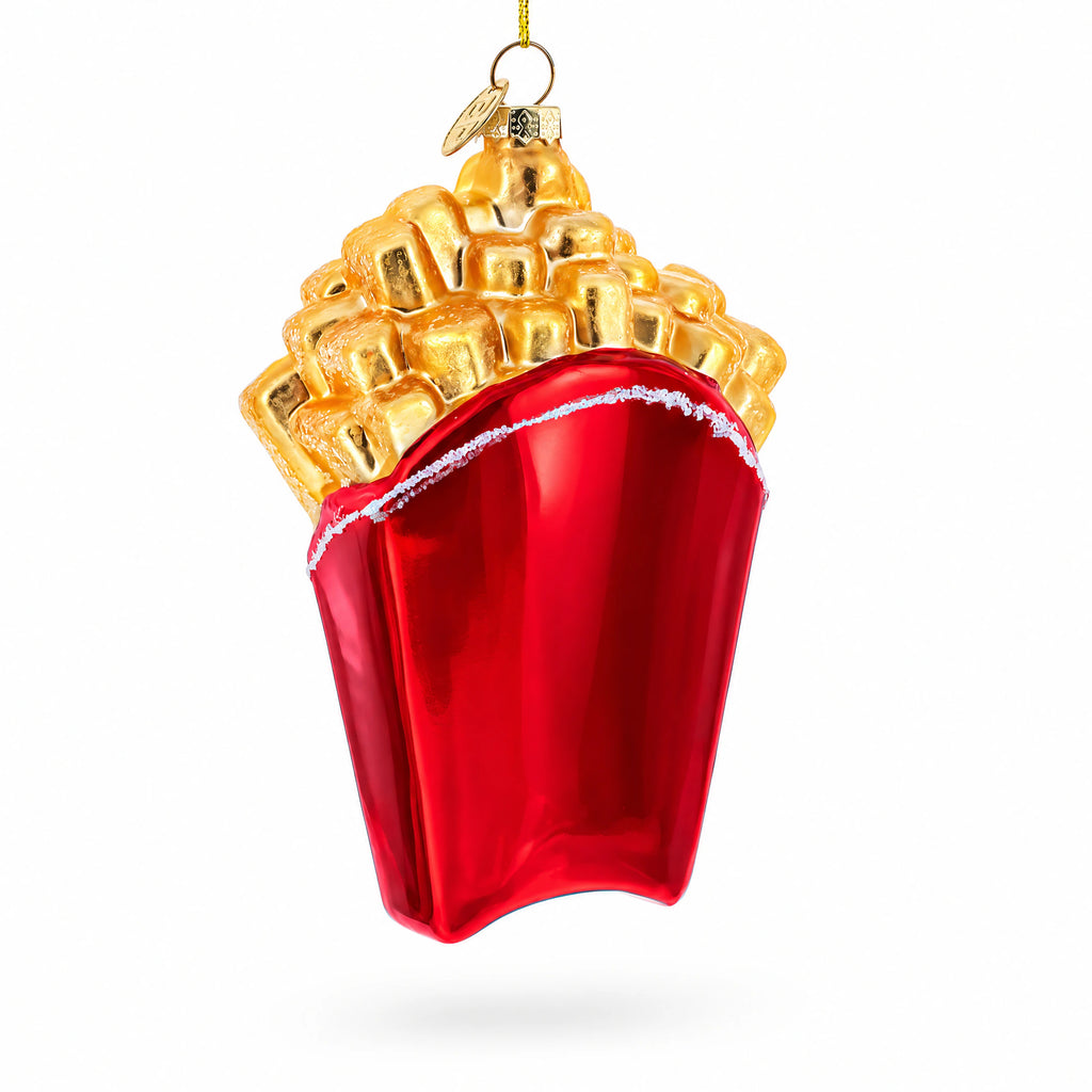 French Fries Glass Christmas Ornament