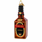 Whiskey Bottle Glass Christmas Ornament