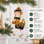 Gatsby Glam Flapper Girl Glass Christmas Ornament
