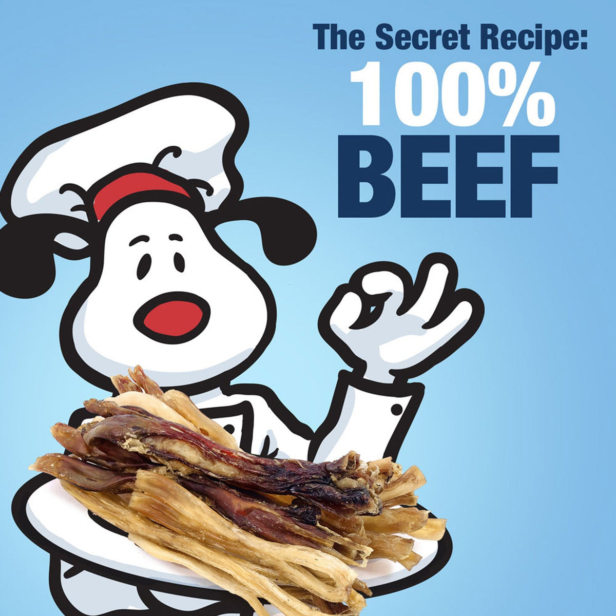 ValueBull Beef Tendons for Dogs, Varied Shapes, 2 Pounds