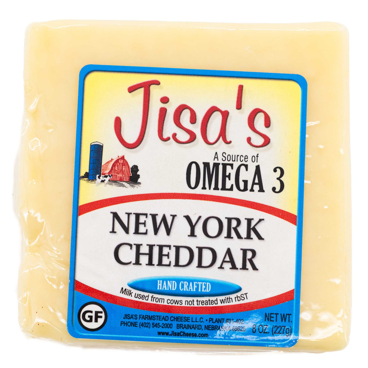 New York Cheddar Cheese Block | Pack of 6 | 8 oz | Jisa's Farmstead Cheese