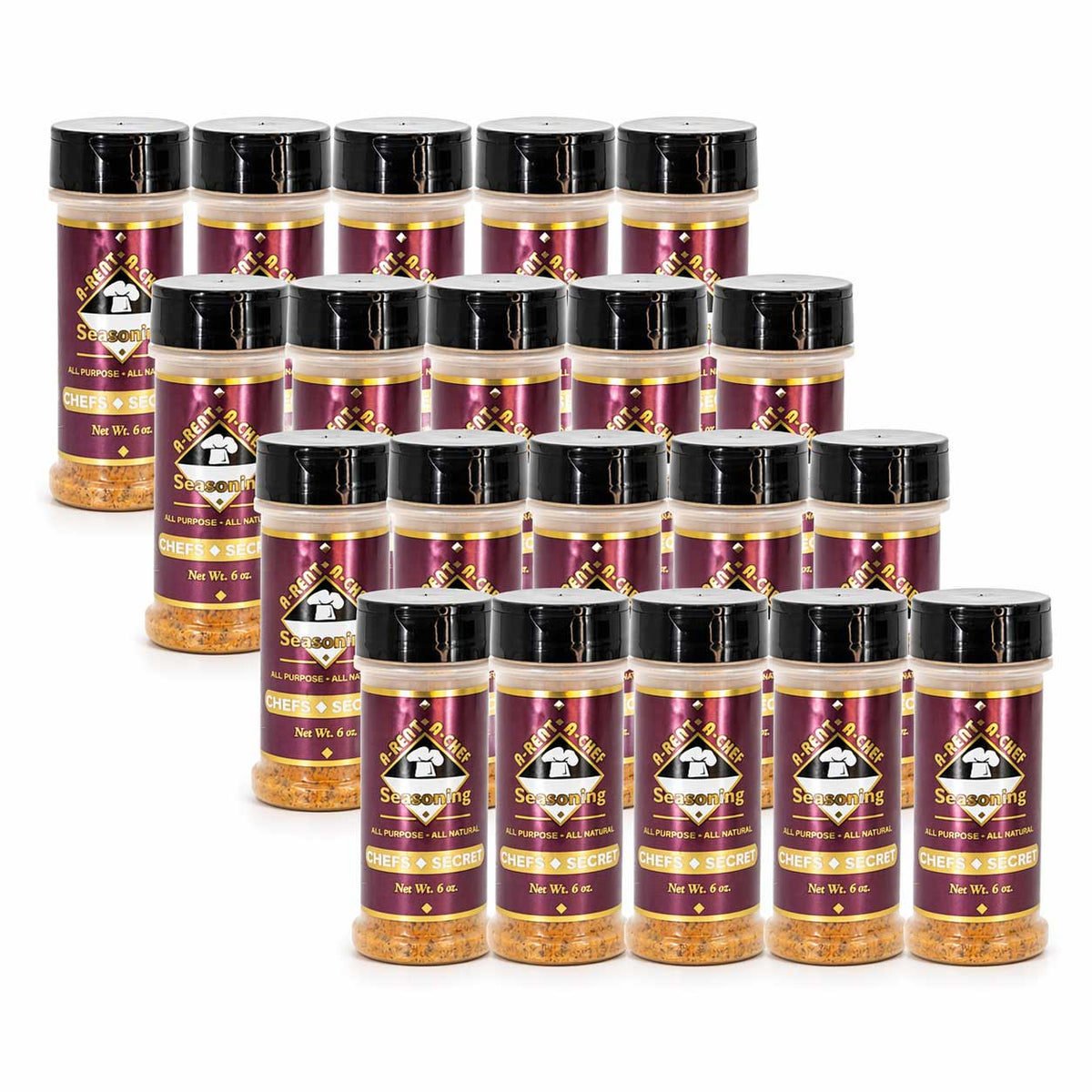 Chef's Secret All Purpose Seasoning | Pack of 24 | 6 oz | Gluten Free | A-Rent-A-Chef
