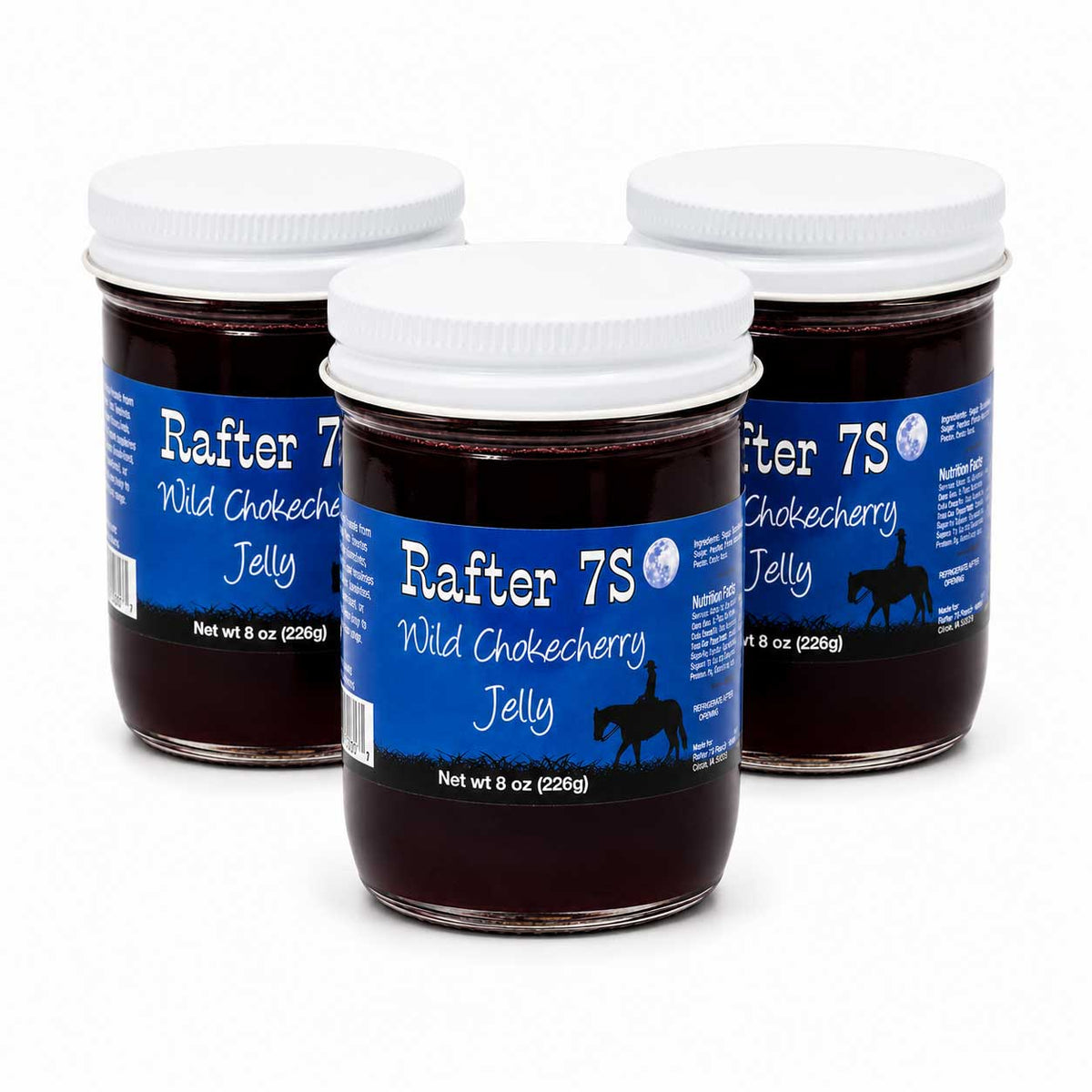 Wild Chokecherry Jelly | Pack of 3 | 8 oz | Rafter 7S
