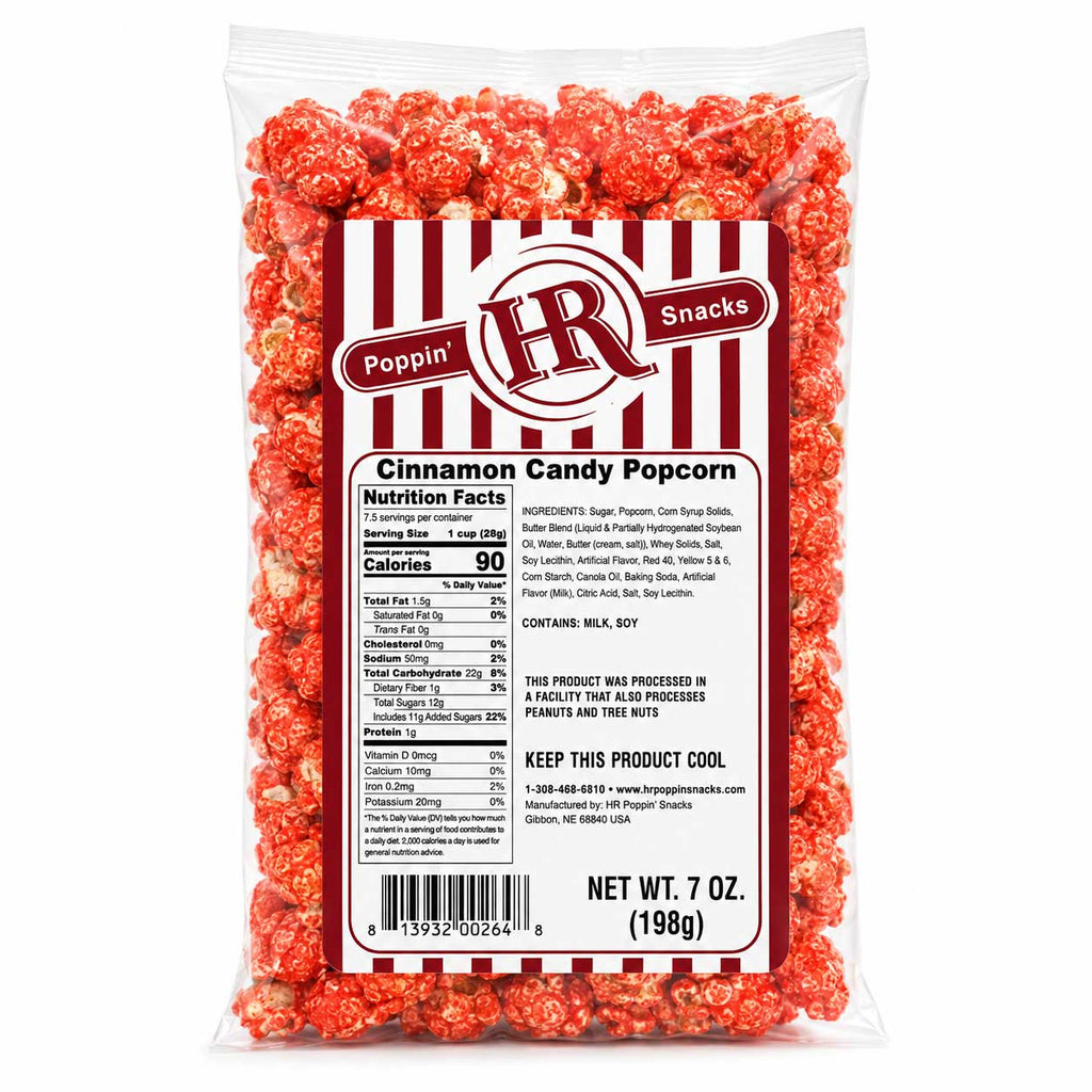 Cinnamon Candy Popcorn | Pack of 2 | 5 oz | HR Poppin' Snacks