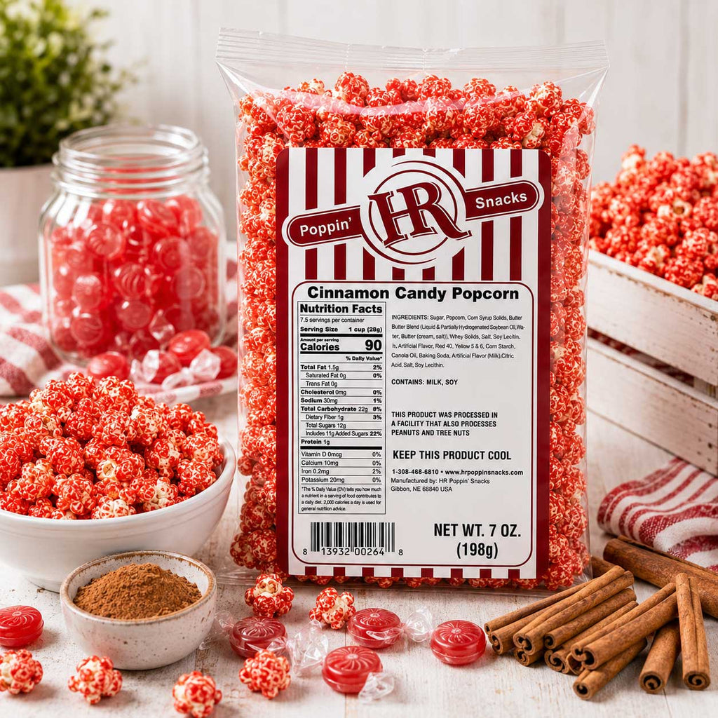 Cinnamon Candy Popcorn | 5 oz | HR Poppin' Snacks