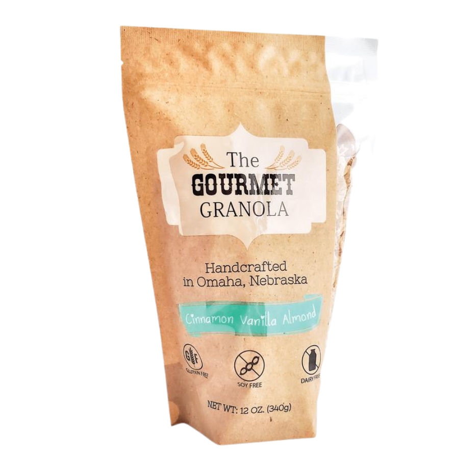 Cinnamon Vanilla Almond Granola | 12 oz | Pack of 2 | Gluten, Dairy, & Soy Free | The Gourmet Granola