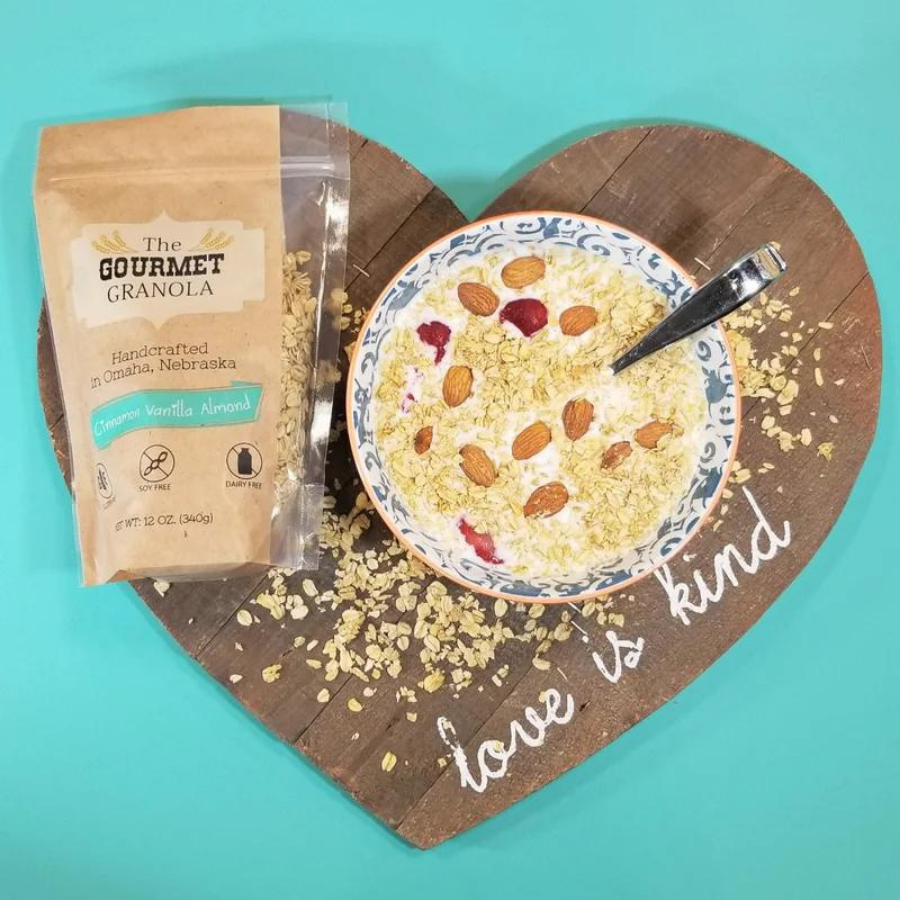 Cinnamon Vanilla Almond Granola | 12 oz | Pack of 2 | Gluten, Dairy, & Soy Free | The Gourmet Granola