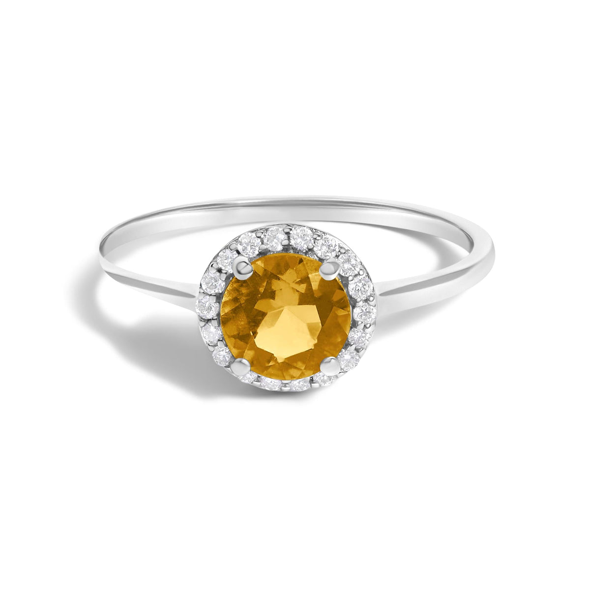 10K Gold Gemstone and 3/8 Cttw Diamond Halo Jewelry Set (Earrings, Pendant & Ring)