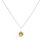 10K Gold Gemstone and 3/8 Cttw Diamond Halo Jewelry Set (Earrings, Pendant & Ring)
