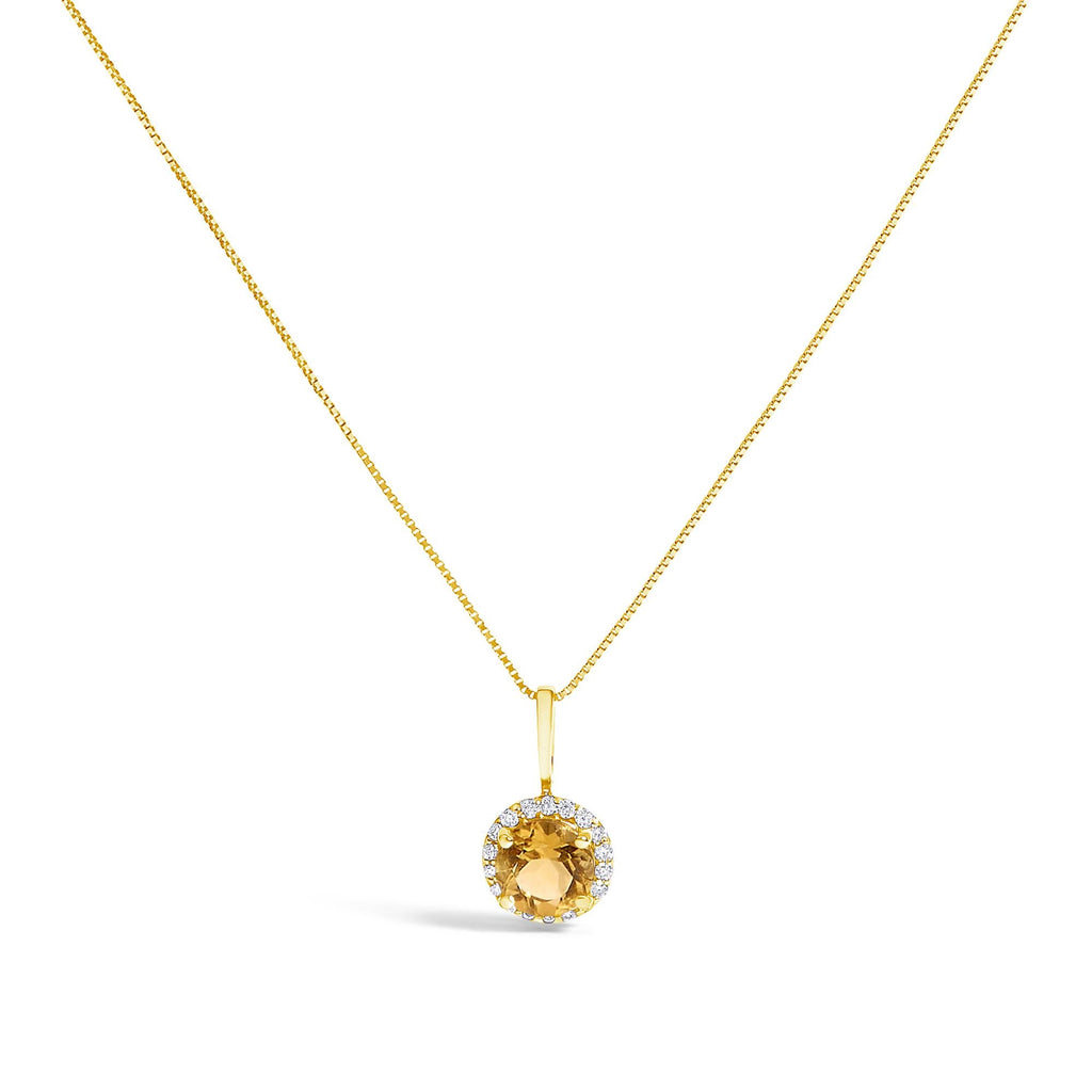 10K Gold Gemstone and 3/8 Cttw Diamond Halo Jewelry Set (Earrings, Pendant & Ring)