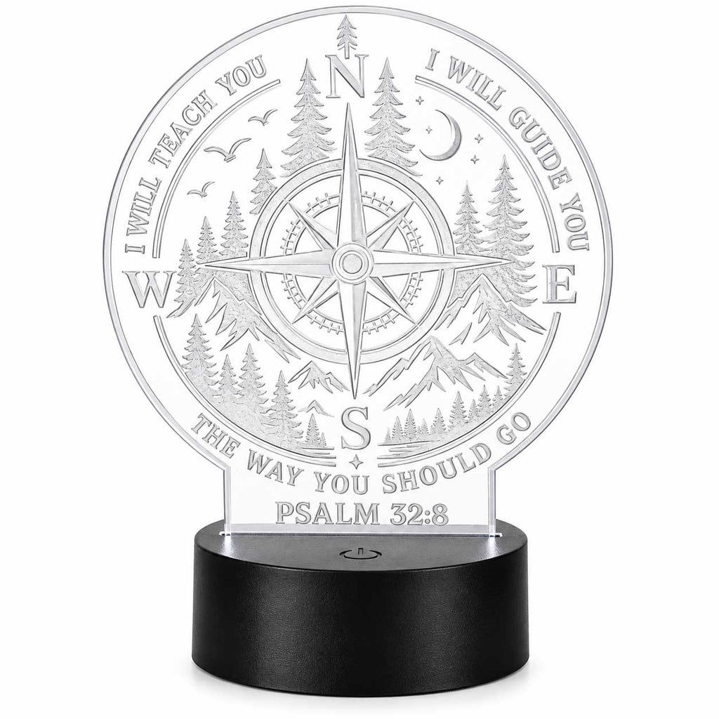 Inspirational LED Lighted Plaque | I Will Teach You And Guide You The Way You Should Go | Glowing Creation