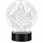 Inspirational LED Lighted Plaque | I Will Teach You And Guide You The Way You Should Go | Glowing Creation