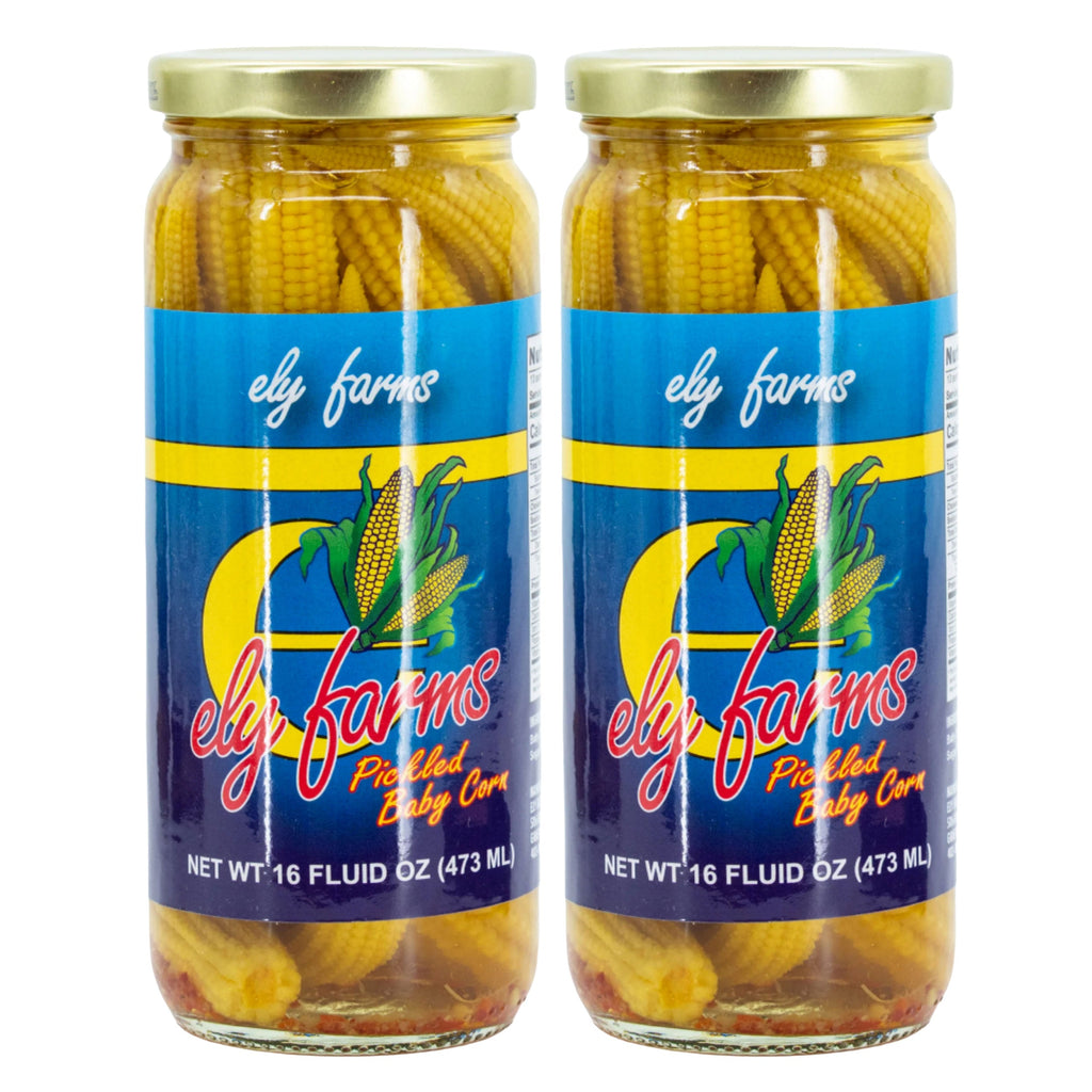 Pickled Baby Corn | Pack of 2 | 16 oz | Ely Farms