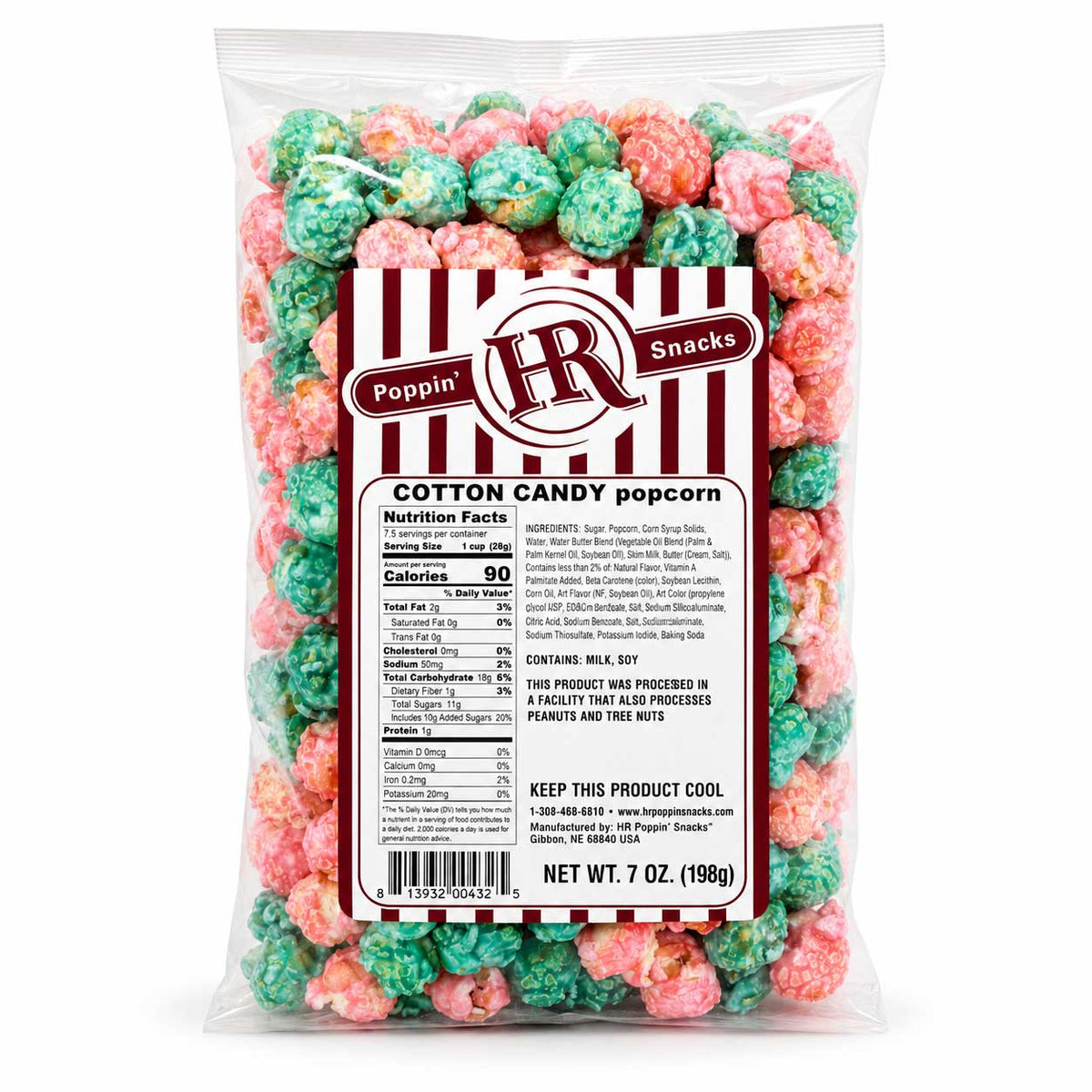 Cotton Candy Popcorn | Pack of 3 | 5 oz | HR Poppin' Snacks