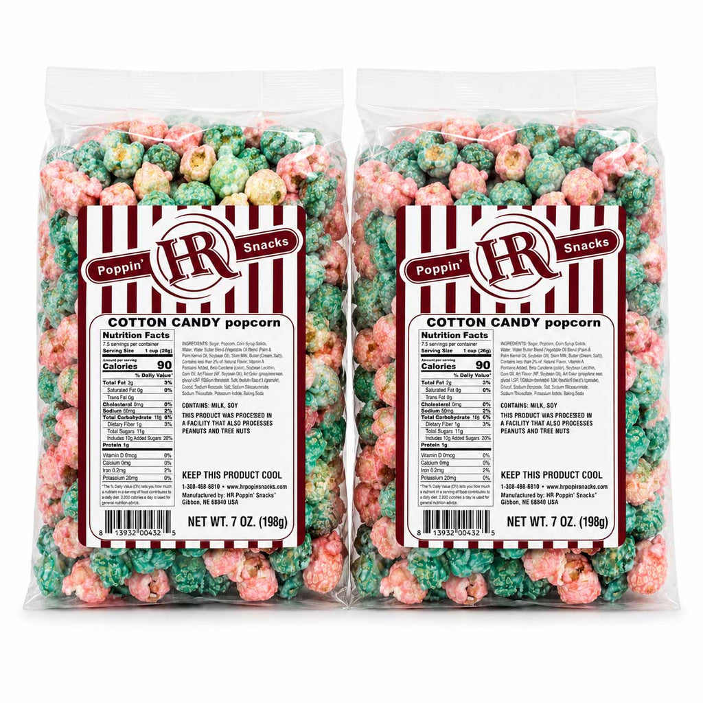 Cotton Candy Popcorn | Pack of 2 | 5 oz | HR Poppin' Snacks