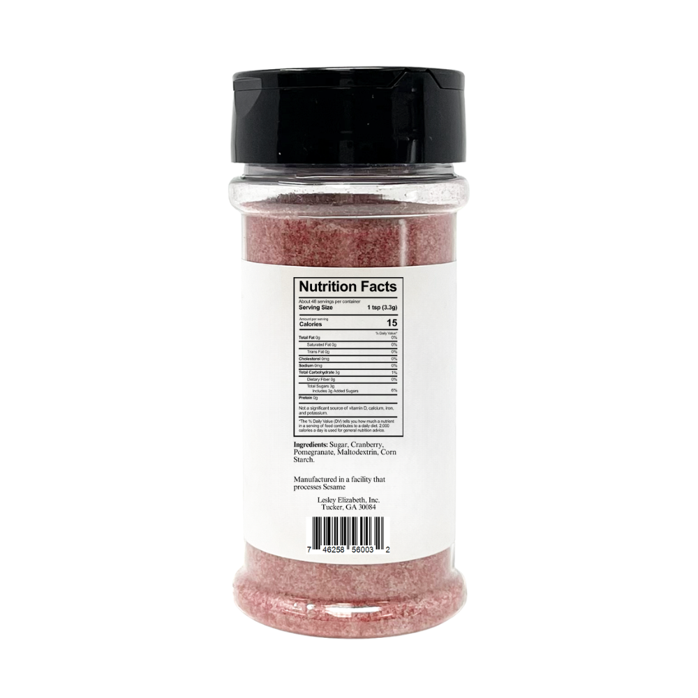 Lesley Elizabeth Cranberry Pomegranate Sugar, PET (250mL)