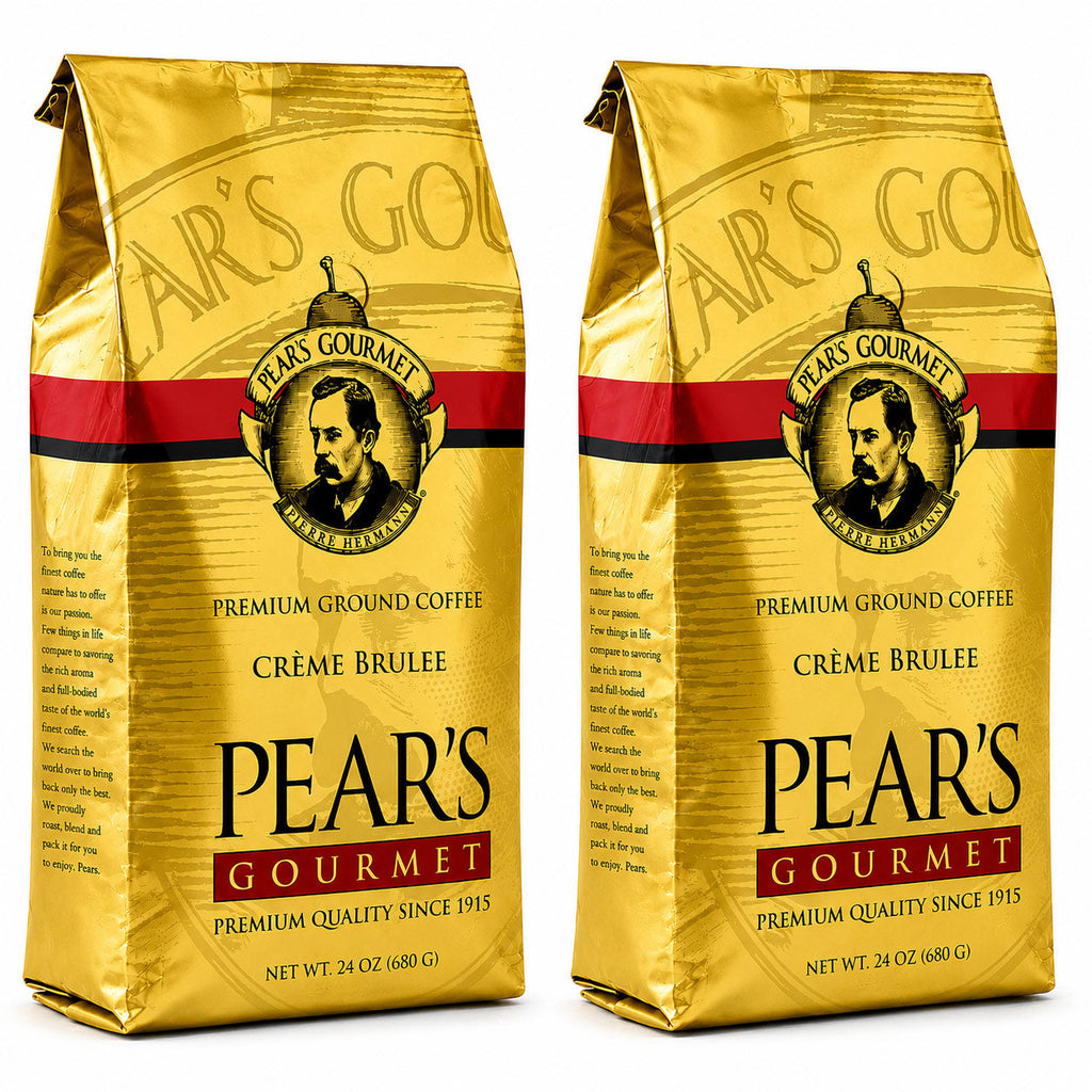 Pear's Creme Brulee Ground Coffee | Pack of 2 | 24 oz | Brenmar