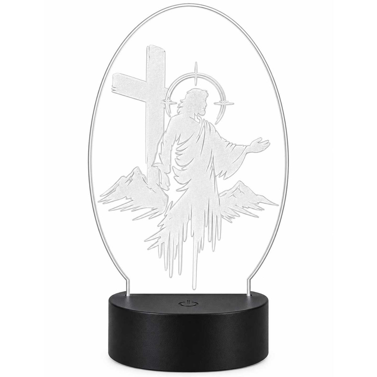 Jesus and Cross LED Lighted Plaque | Glowing Creation
