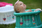Cupcake Babies Small Bath Turquoise & travel pouch & inflator (suitable from birth up to 1 year)