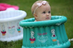 Cupcake Babies Small Bath Turquoise & travel pouch & inflator (suitable from birth up to 1 year)