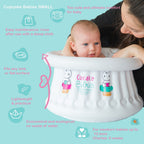 Cupcake Babies Small Bath White & travel pouch & inflator (suitable from birth up to 1 year)