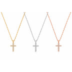 Cubic Zirconia Cross Necklace | Multiple Colors | Lux by Leslie