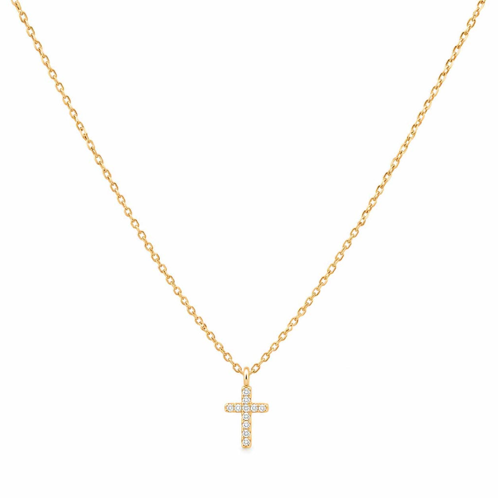 Cubic Zirconia Cross Necklace | Multiple Colors | Lux by Leslie