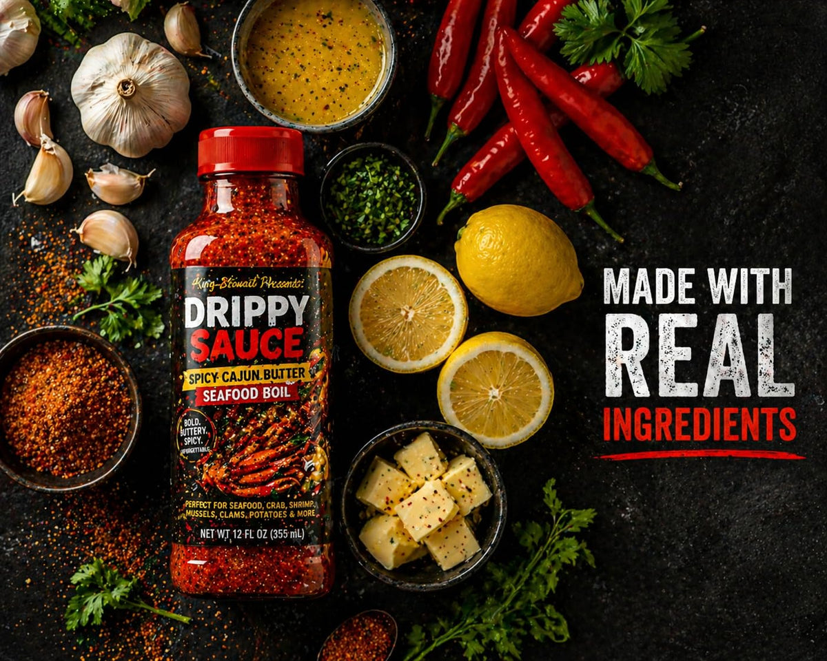 Drippy Sauce® Spicy Cajun Butter Seafood Boil Sauce