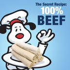 ValueBull USA Beef Rawhide Retriever Rolls for Dogs, Thin 10 Inch, 10 ct